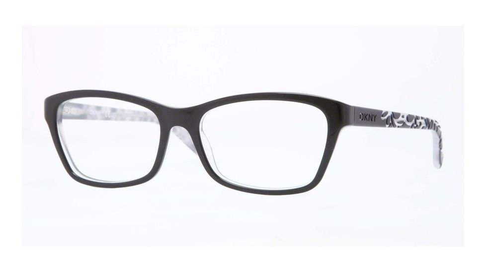 DKNY DY4649 Single Vision Prescription Eyeglasses 3582-51 - Top Black On Grey Frame