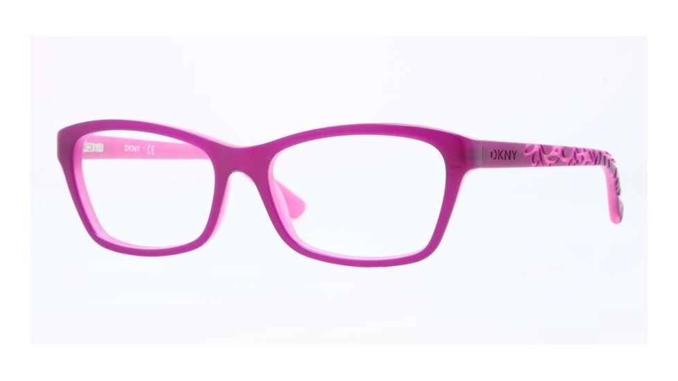 DKNY DY4649 Single Vision Prescription Eyeglasses 3637-51 - Top Violet On Cyclamen Frame