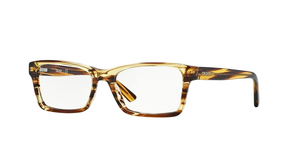 DKNY DY4652 Single Vision Prescription Eyeglasses 3650-52 - Striped Honey Frame