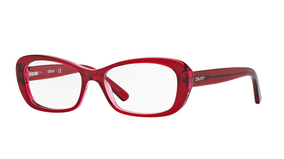 DKNY DY4654 Progressive Prescription Eyeglasses 3647-51 - Cherry/transparent Cherry Frame