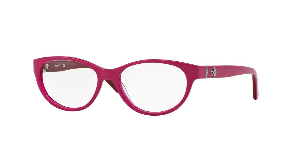 DKNY DY4655M Eyeglass Frames 3635-51 - Top Fuxia On Fuxia Transp Frame