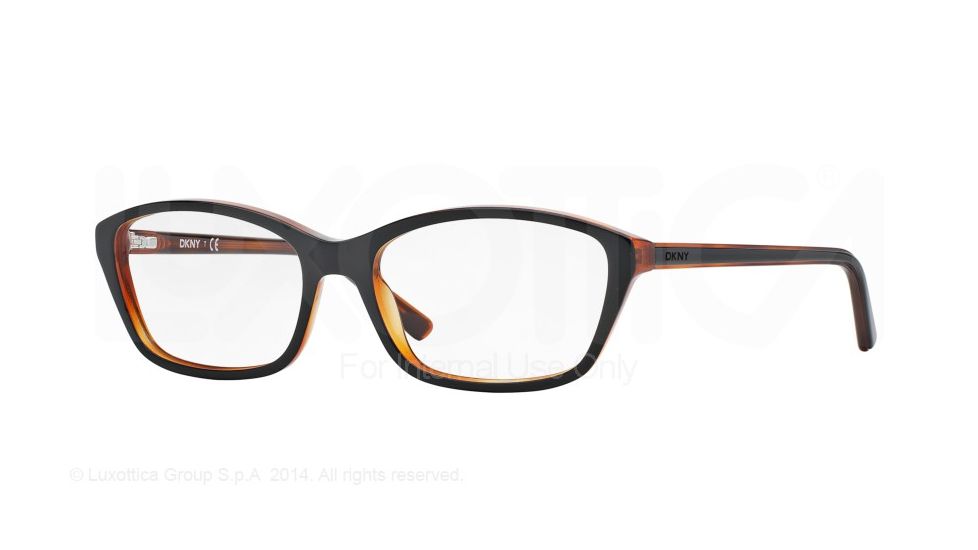 DKNY DY4658 Eyeglass Frames 3639-52 - Top Black On Havana Tr Frame