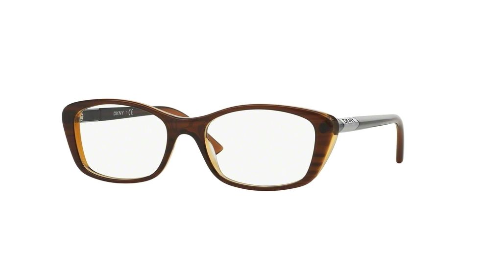 DKNY DY4661 Eyeglass Frames 3657-52 - Brown On Brown Transp Frame