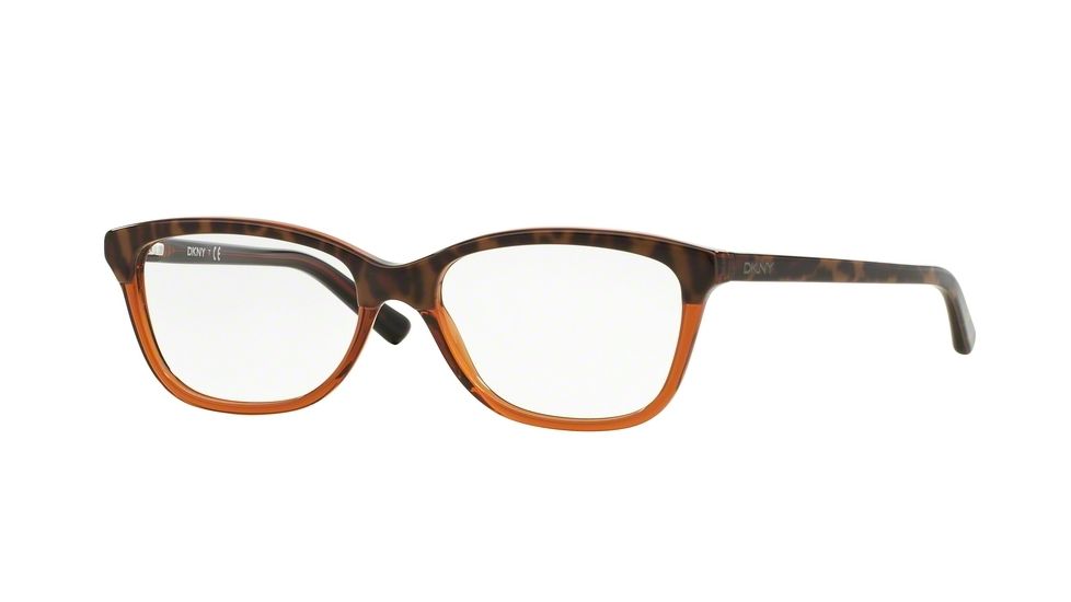 DKNY DY4662 Bifocal Prescription Eyeglasses 3615-52 - Top Leopard On Brown Tr Frame