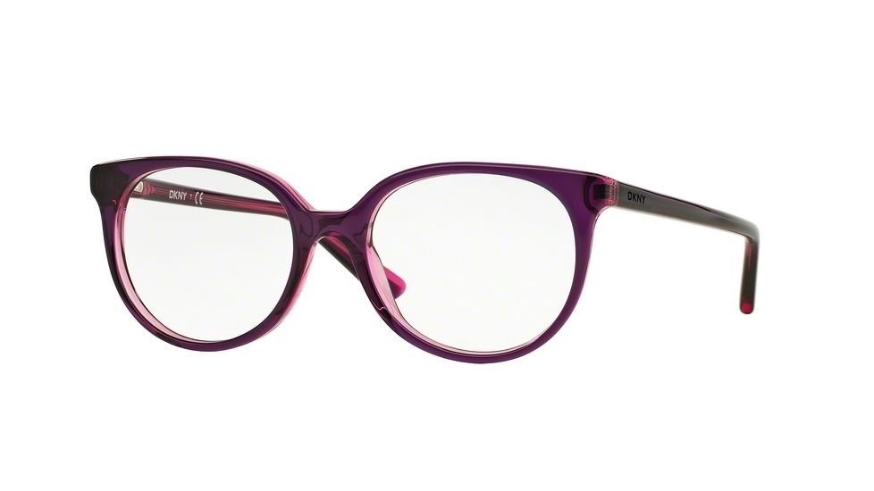 DKNY DY4666 Eyeglass Frames 3676-51 - Violet/violet Transparent Frame