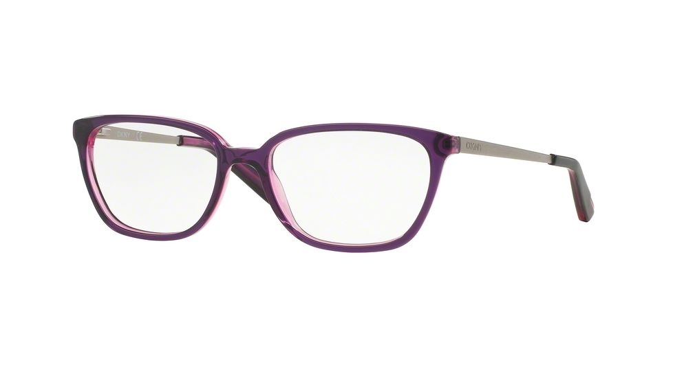 DKNY DY4667 Bifocal Prescription Eyeglasses 3676-52 - Violet/violet Transparent Frame
