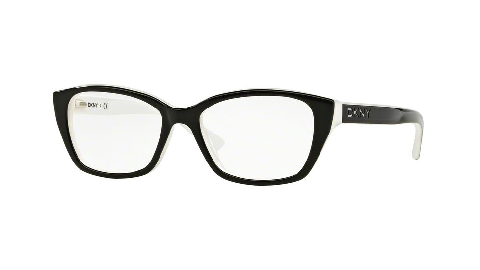 DKNY DY4668 Bifocal Prescription Eyeglasses 3627-51 - Black/White Frame