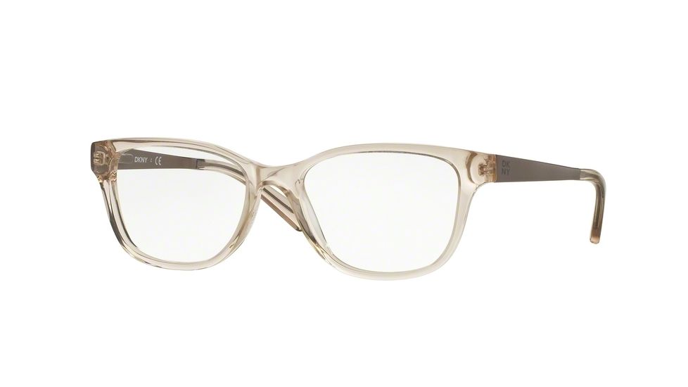 DKNY DY4672 Bifocal Prescription Eyeglasses 3697-51 - Beige Crystal/satin Tobacco Frame