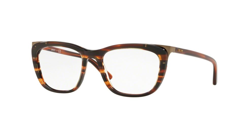 DKNY DY4680 Eyeglass Frames 3782-52 - Striped Havana Frame