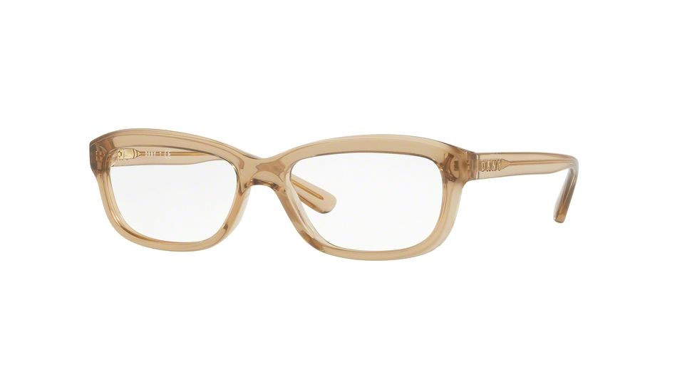 DKNY DY4682 Bifocal Prescription Eyeglasses 3735-51 - Light Brown Transparent Frame