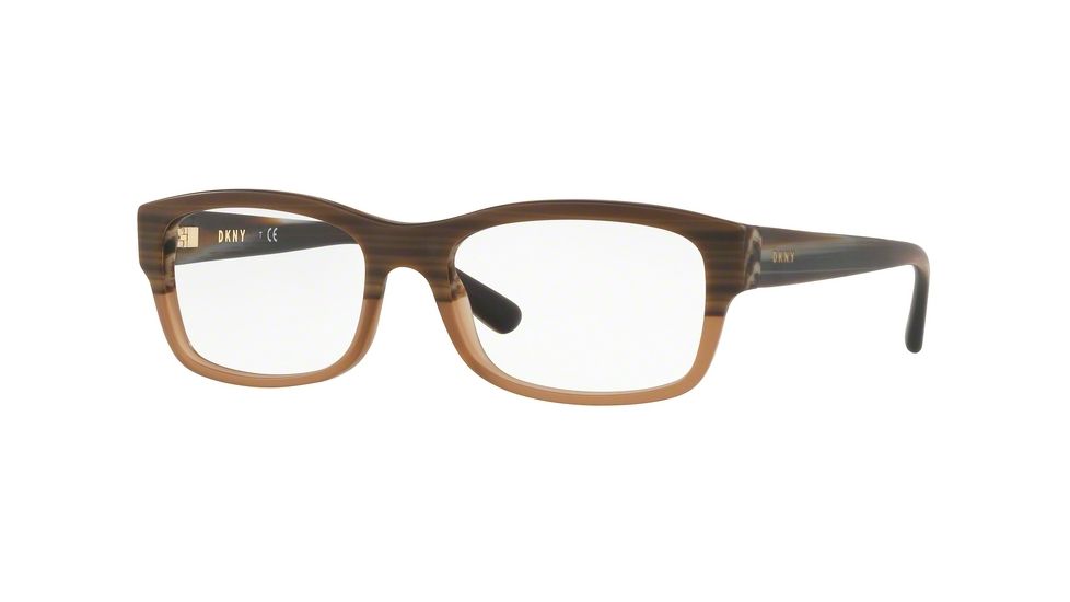 DKNY DY4684 Progressive Prescription Eyeglasses 3757-51 - Matte Light Brown Horn Frame