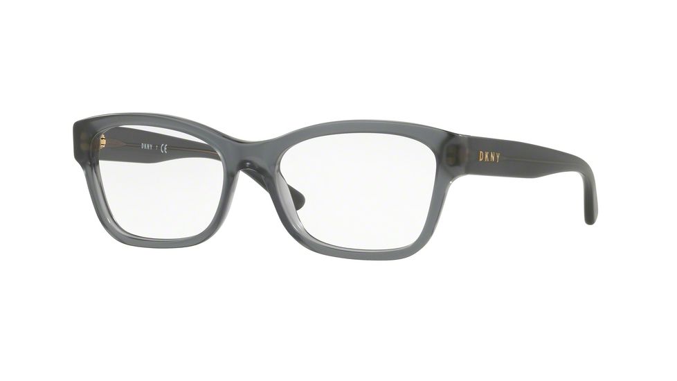 DKNY DY4689 Progressive Prescription Eyeglasses 3766-52 - Navy Transparent Frame, Demo Lenses Lenses