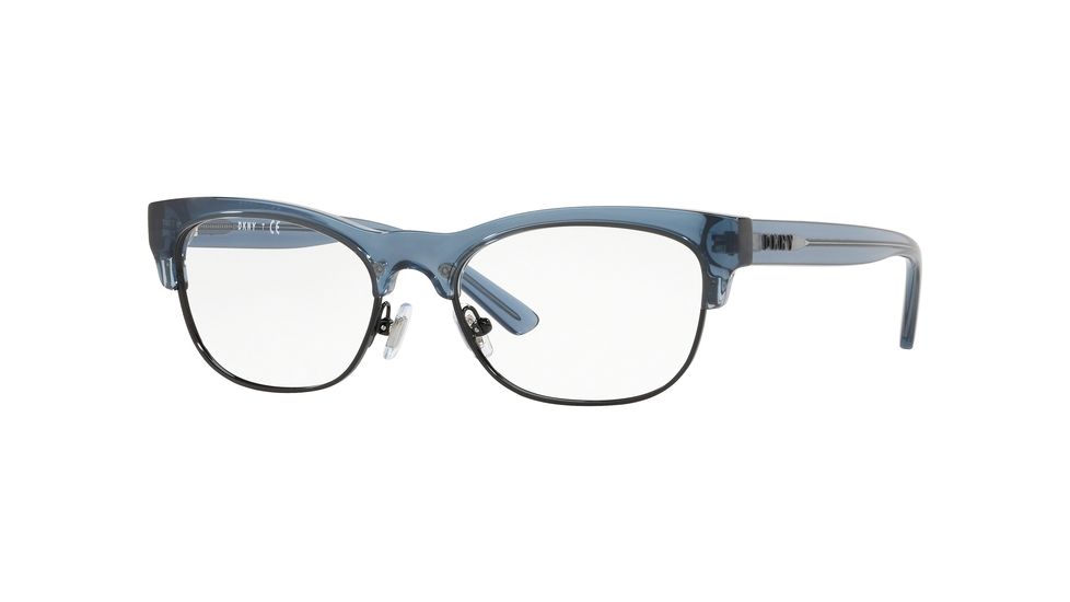 DKNY DY4691 Progressive Prescription Eyeglasses 3714-52 - Transparent Navy Frame