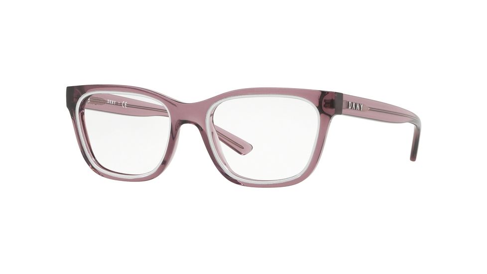 DKNY DY4692 Progressive Prescription Eyeglasses 3785-51 - Transparent Mauve Frame