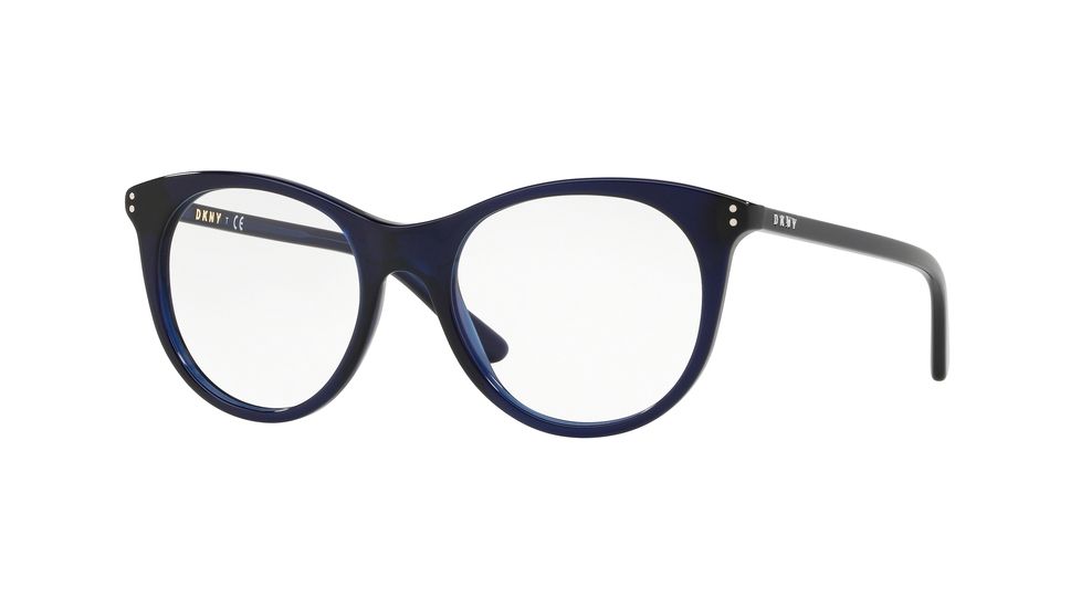 DKNY DY4694 Progressive Prescription Eyeglasses 3766-50 - Navy Transparent Frame