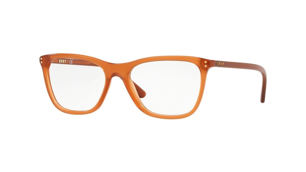 DKNY DY4695 Prescription Eyeglasses 3732-51 - Transparent Amber Frame