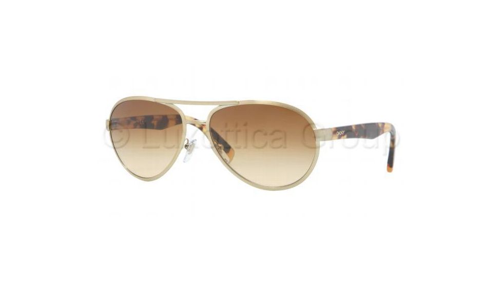 DKNY DY5069 Sunglasses 11882L-5815 - Brushed Pale Gold Frame, Brown Gradient Lenses