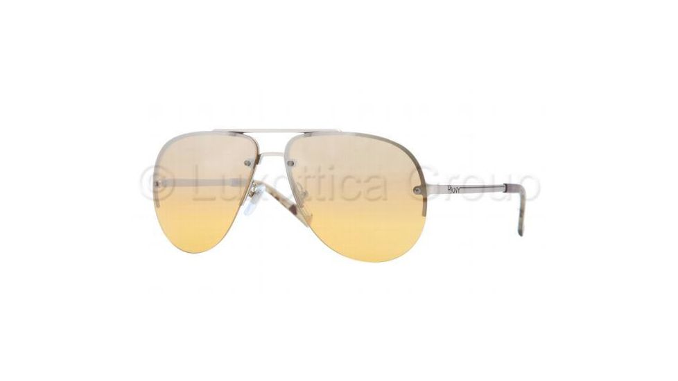 DKNY DY5074 Sunglasses 10297F-6013 - Matte Silver Frame, Yellow Mirror Silver Gradient Lenses