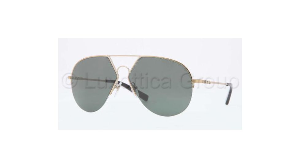 DKNY DY5075 Sunglasses 118971-5912 - Gold Black Frame, Green Lenses