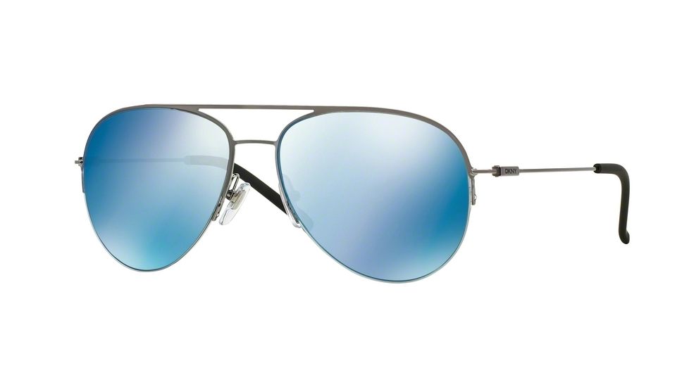 DKNY DY5080 Sunglasses 100355-58 - Gunmetal Frame, Blue Mirror Blue Lenses