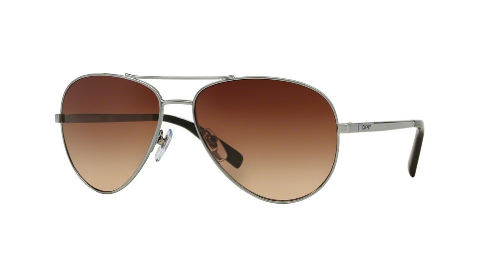 DKNY DY5083 Single Vision Prescription Sunglasses DY5083-100313-59 - Lens Diameter 59 mm, Frame Color Dark Silver