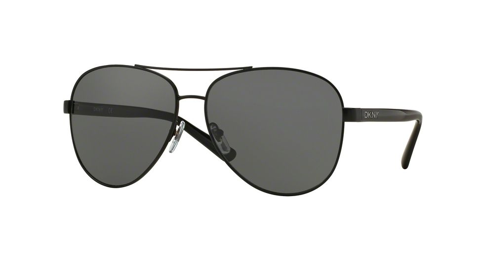 DKNY DY5084 Sunglasses 123387-61 - Satin Black/Black Frame, Grey Solid Lenses