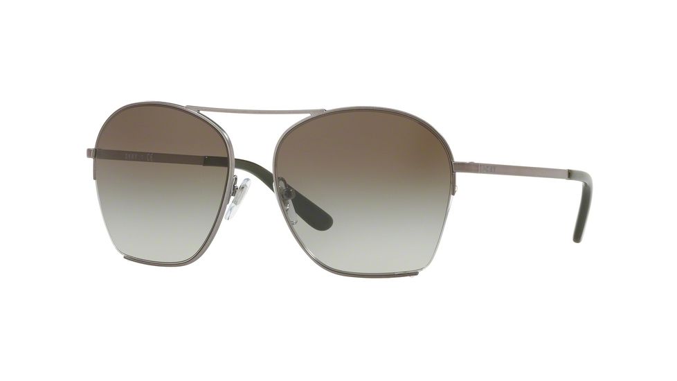 DKNY DY5086 Sunglasses 12518E-57 - Matte Gunmetal Frame, Green Gradient Lenses