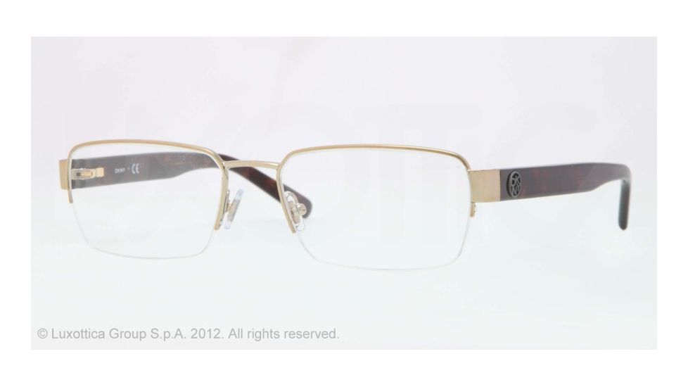 DKNY DY5643 Single Vision Prescription Eyeglasses 1189-52 - Pale Gold Frame, Demo Lens Lenses