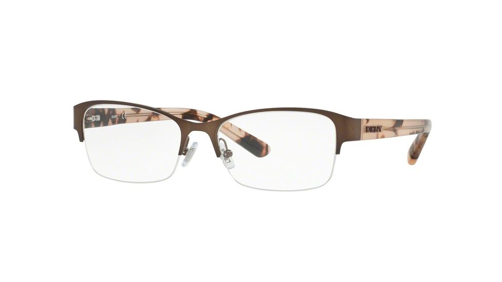 DKNY DY5651 Eyeglass Frames 1237-53 - Matte Brown/pink Tortoise Frame