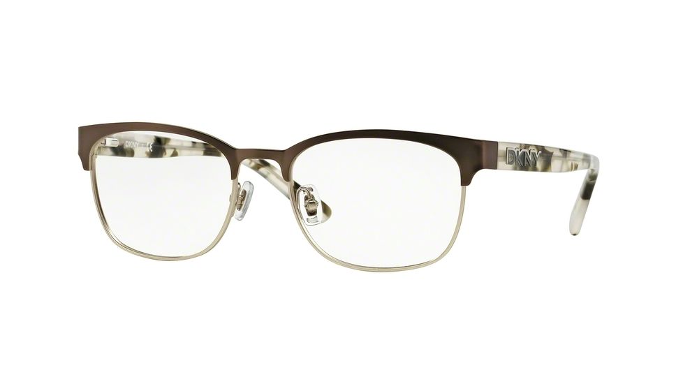 DKNY DY5652 Progressive Prescription Eyeglasses 1231-53 - Matte Gunmetal Silver/gry Tort Frame