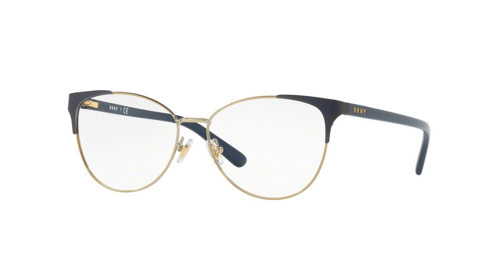 DKNY DY5654 Single Vision Prescription Eyeglasses 1240-52 - Navy Light Gold Frame