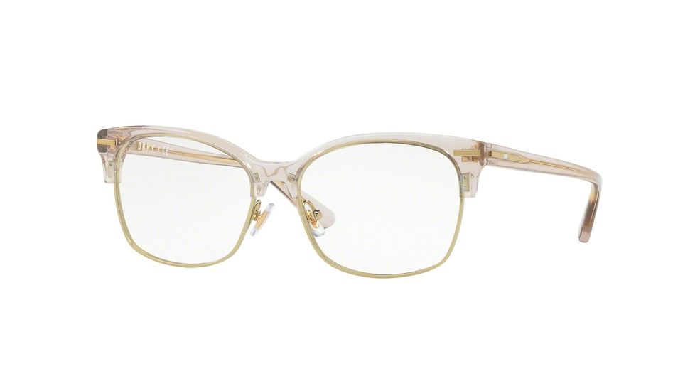 DKNY DY5655 Single Vision Prescription Eyeglasses 3709-53 - Beige Crystal Light Gold Frame