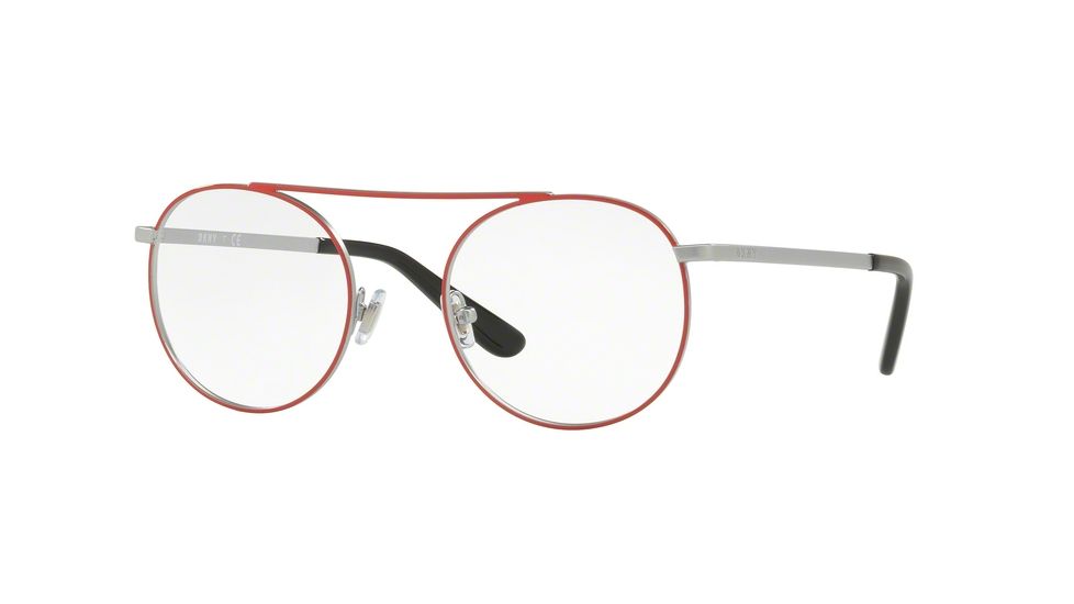 DKNY DY5656 Bifocal Prescription Eyeglasses 1250-50 - Silver/Red Frame