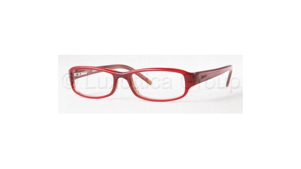 DKNY Eyeglasses DY4549 with Rx Prescription Lenses 3019-5116 - Top Red On Transparent 