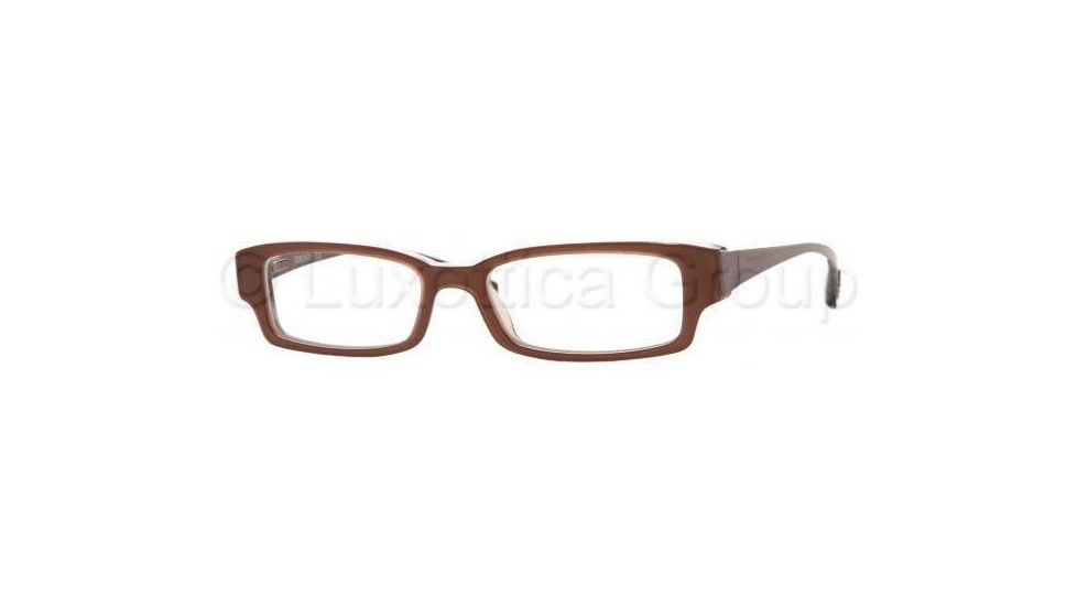 DKNY Eyeglasses DY4554 with No-Line Progressive Rx Prescription Lenses 3270-5116 - Light Brown/White/Light Green 