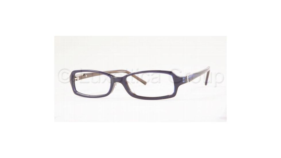 DKNY DY4538 Eyeglasses with No-Line Progressive Rx Prescription Lenses 3213-5216 - Top Purple On Brown 