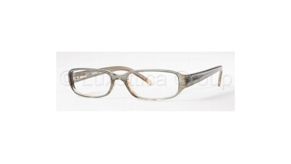 DKNY Eyeglasses DY4550 with No-Line Progressive Rx Prescription Lenses 3015-5216 - Top Green On Honey 