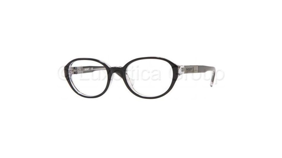 DKNY Eyeglasses DY4568 with Rx Prescription Lenses 3131-4818 - Black Top On Trasparen 