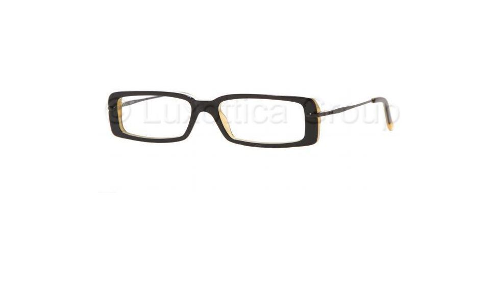 DKNY Eyeglass Frames DY4569 3232-5115 - Top Black On Amber 
