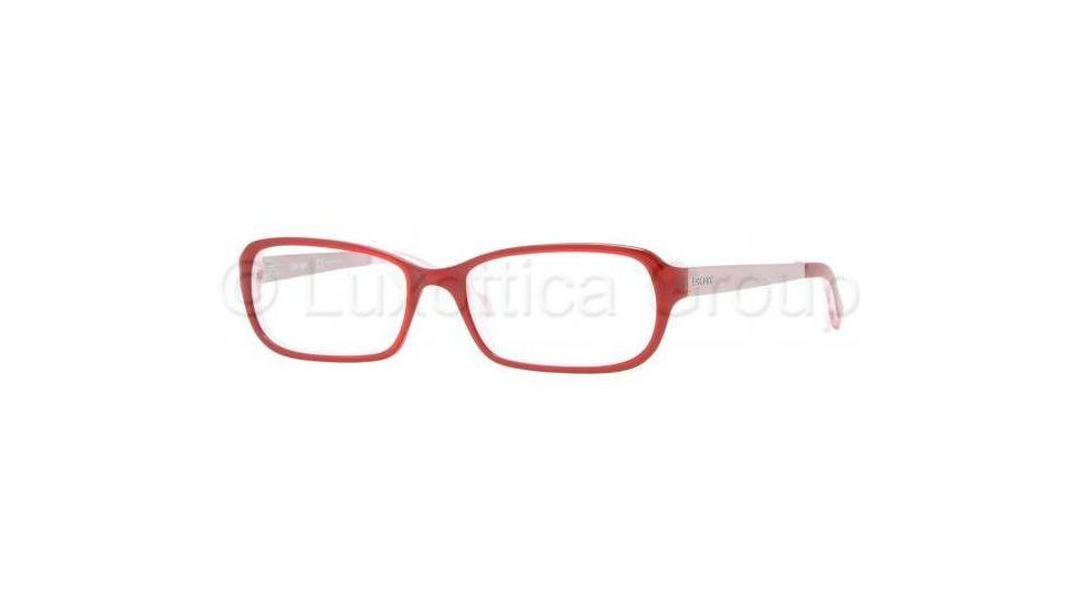 DKNY Eyeglasses DY4595 with No-Line Progressive Rx Prescription Lenses 3443-5016 - Red/White/Transparent 