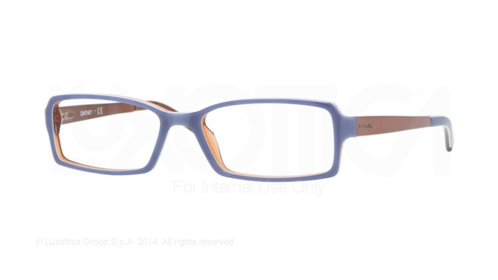DKNY Eyeglasses DY4596 with Lined Bifocal Rx Prescription Lenses 3402-53 - Azure/white/transparent Orange Frame