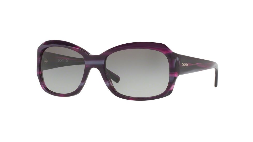 DKNY DY4048 Progressive Prescription Sunglasses DY4048-370411-55 - Lens Diameter 55 mm, Frame Color Purple Horn