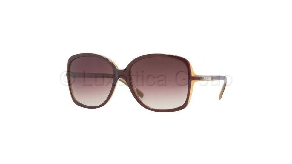 DKNY DY4058 Single Vision Prescription Sunglasses DY4058-342713-5616 - Lens Diameter: 56 mm, Frame Color: Marrone Hazelnut Honey