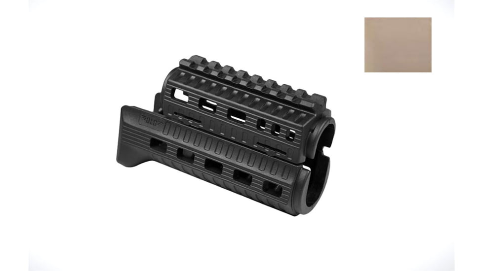 DLG Tactical AK 74-SU Krinkoff Handguard w/Top/Bottom M-Lok/Picatinny Rail, Tan, DLG122T
