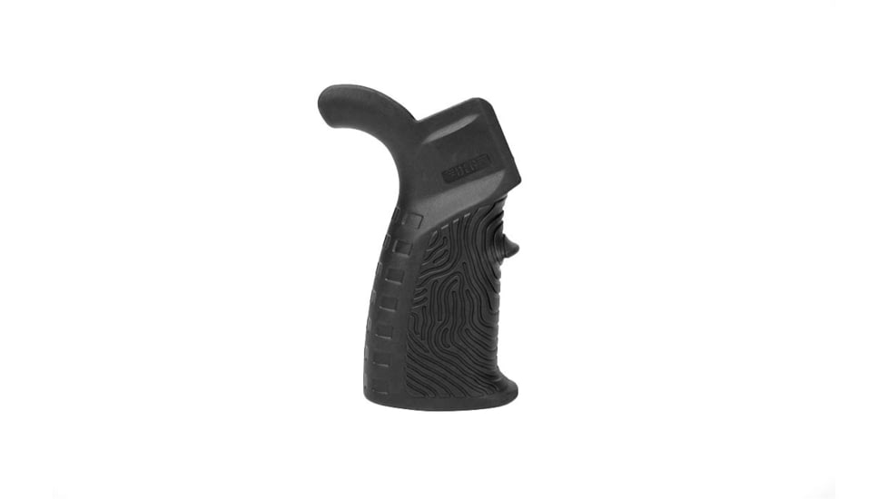 DLG Tactical AR15 Rubberized Grip w/ Beavertail Fingerprin, Black, DLG123B