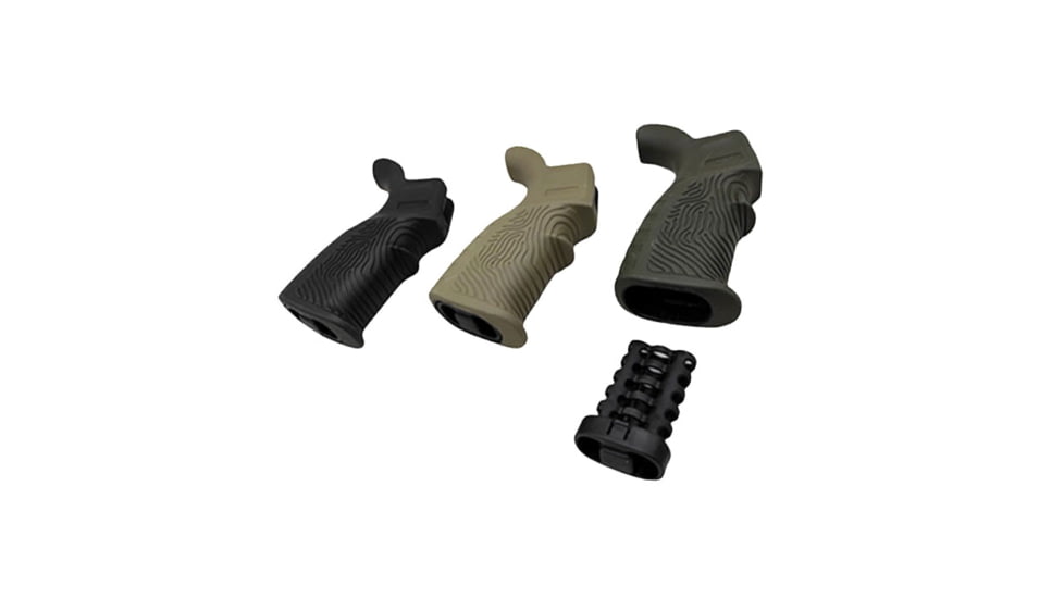 DLG Tactical AR15 Rubberized Grip w/ Beavertail Fingerprin, Tan, DLG123T