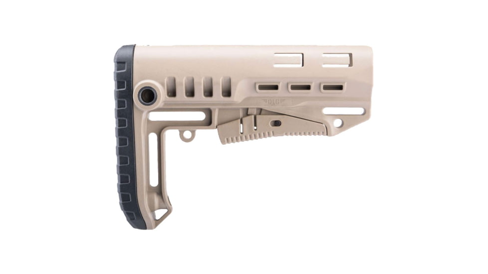 DLG Tactical TBS Sharp Buttstock, Mil Spec, Tan, DLG129T