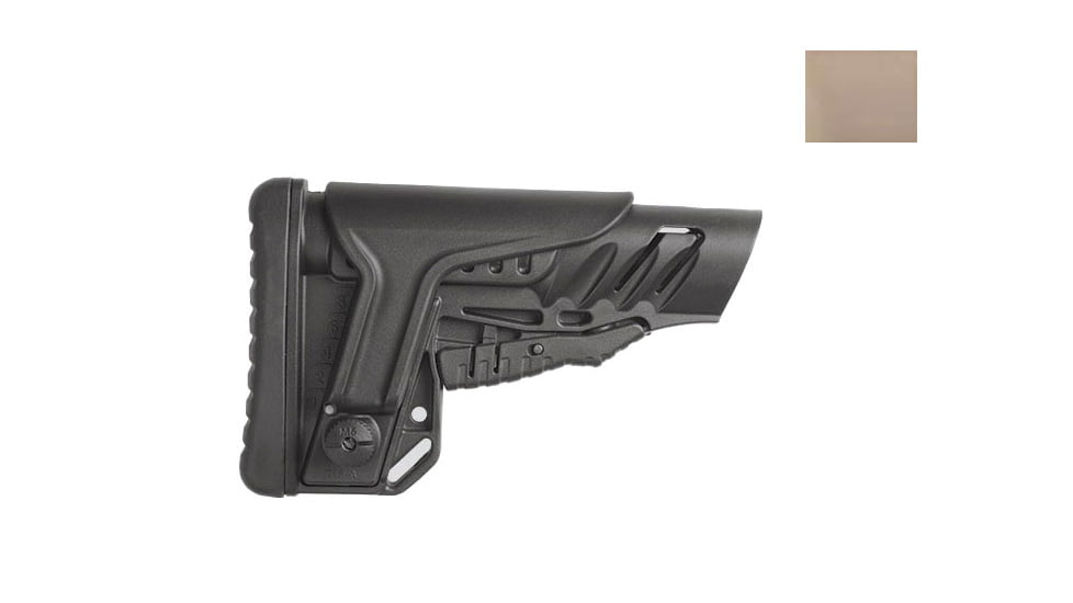 DLG Tactical TBS Shock Buttstock w/ CCP Commercial Spec, Tan, DLG056/050T