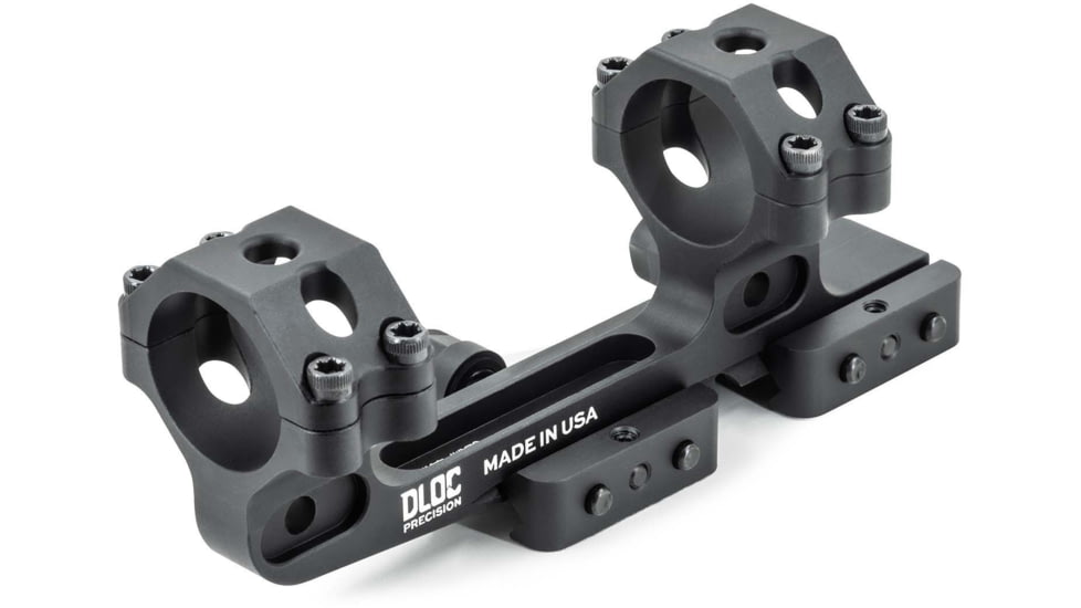 DLOC Precision Cantilever Scope Mount, 30mm, 1.63 in Height, Black, DLOC-C130-1630-B