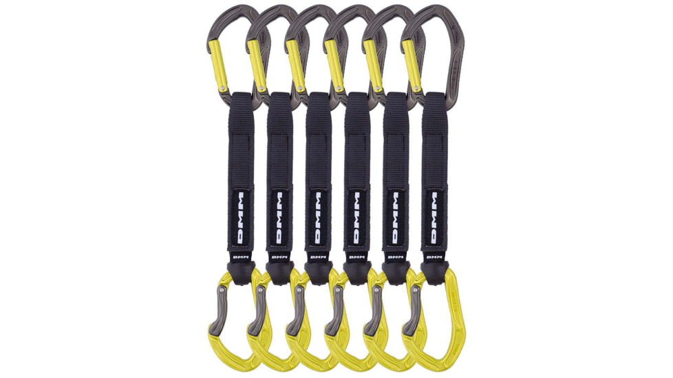 DMM Alpha Sport Quickdraw - 6 Pack, Titanium/Lime, 18cm, A526LG-18VWP6
